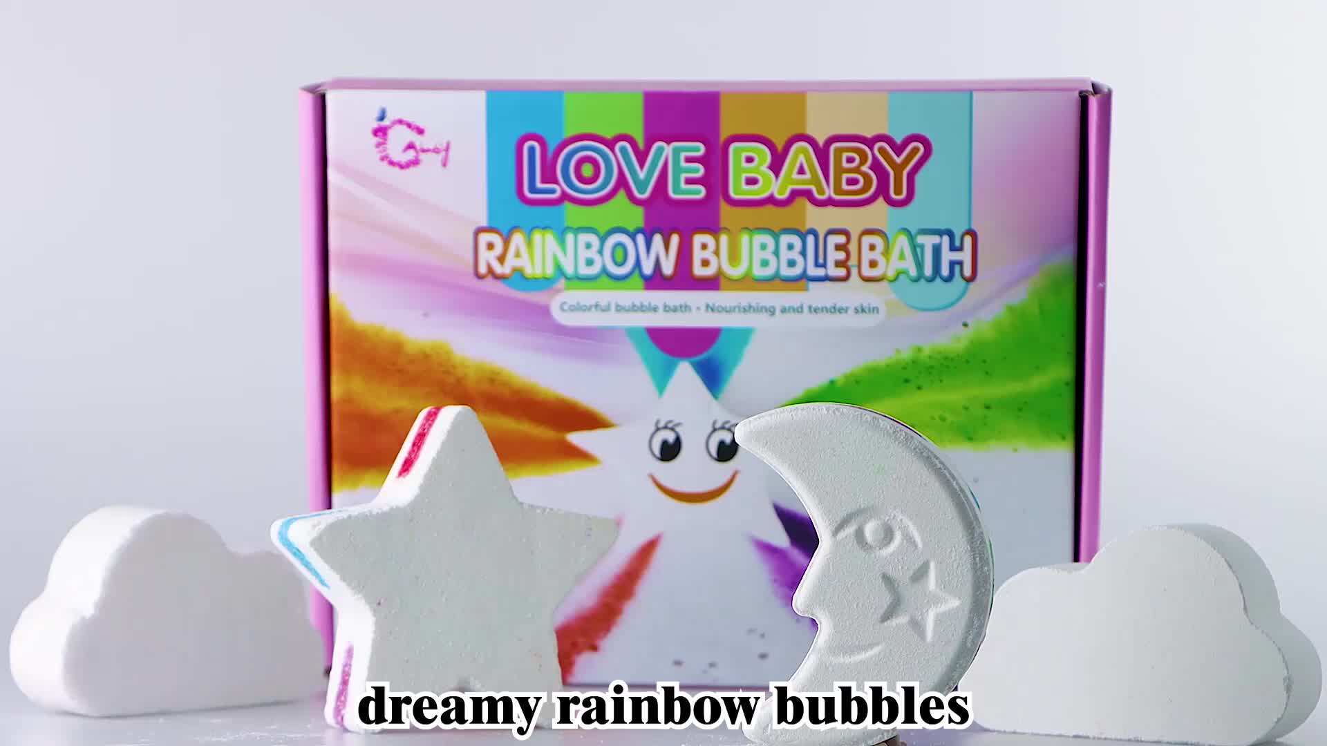 Bomba de baño arcoíris