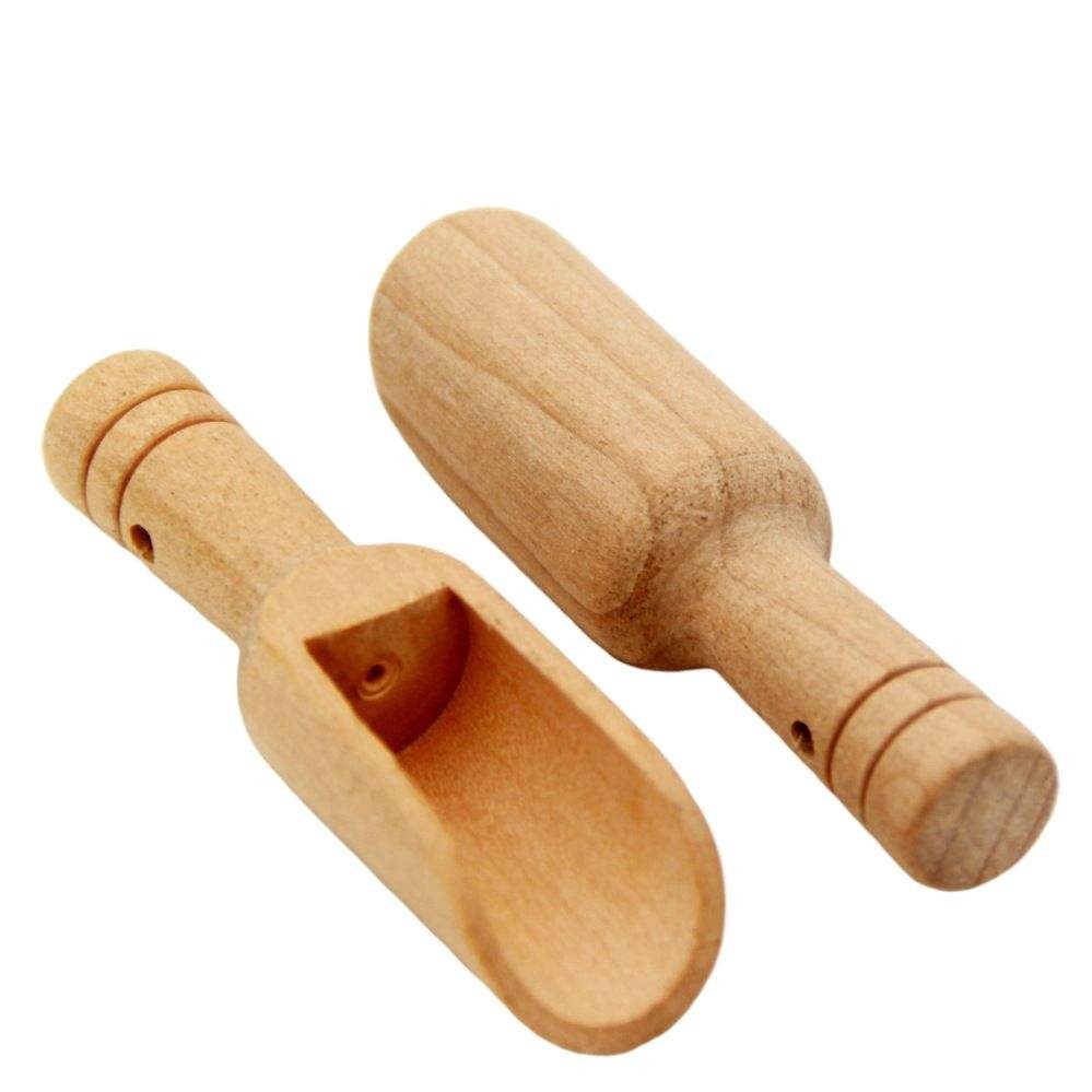 ¡Nuevas cucharas de sal de baño de madera están en línea!
