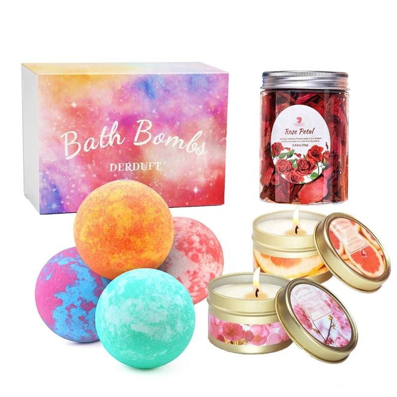 Set de regalo de bomba de baño natural Colorful Kids Cute Care Bath Bubbly Bar